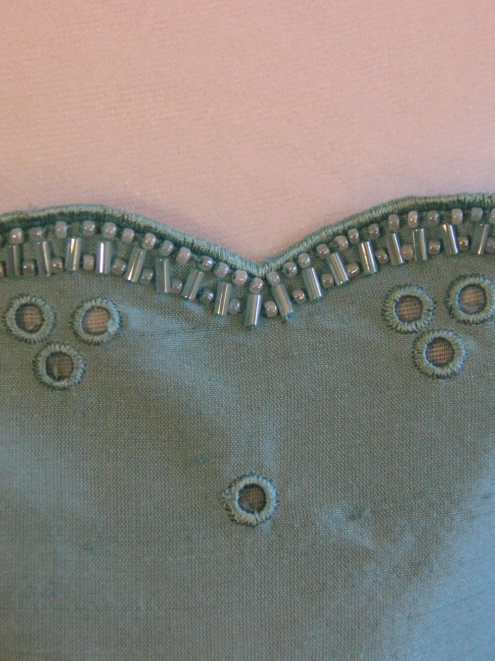90's/00's Aqua Silk Formal - Picture 3 of 4